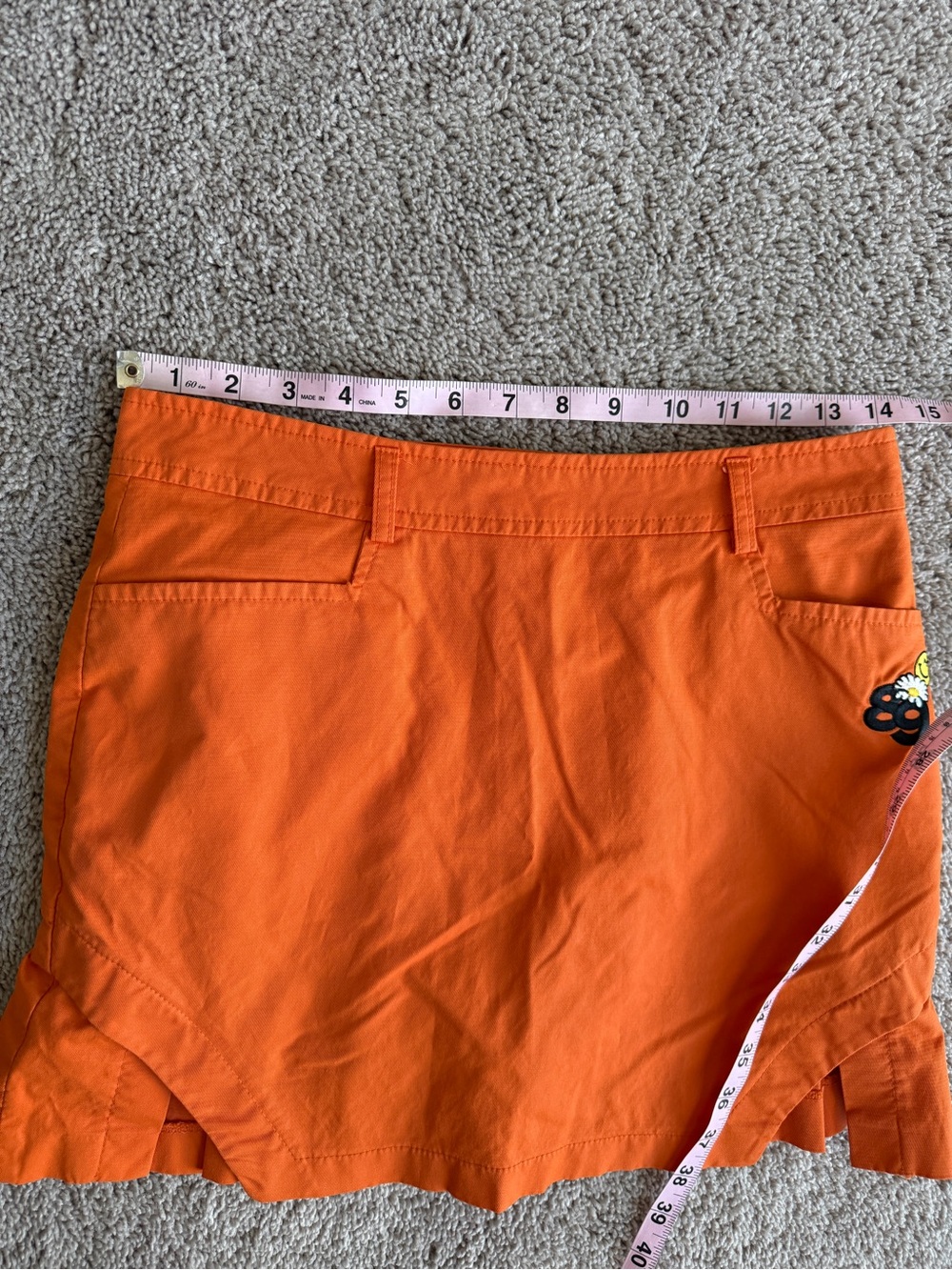 Pearly Gates Orange Pleated golf Skort embroidered patch’s size 1 - Picture 10 of 12